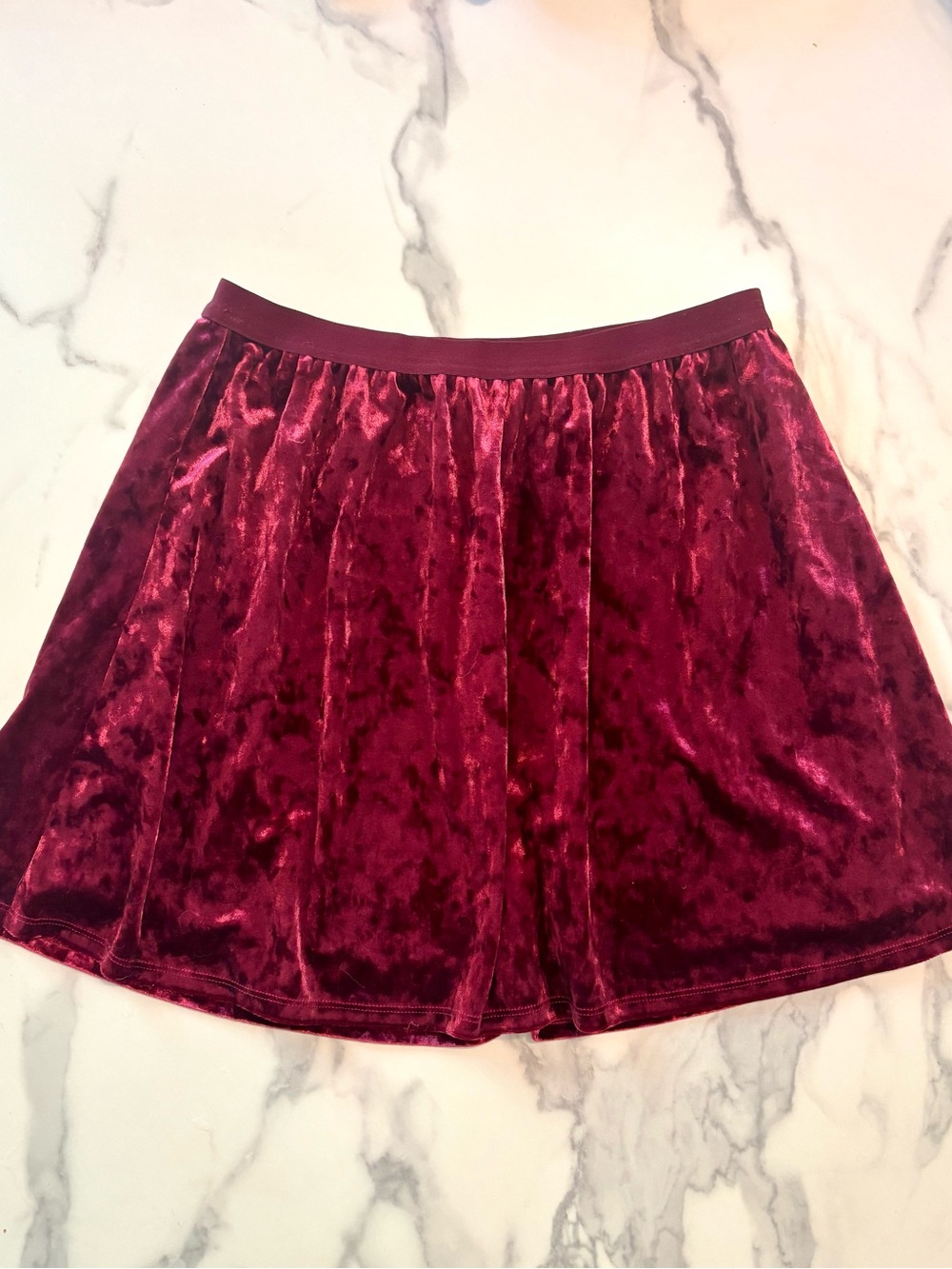 Children’s Place Velvet Skater Skirt in Burgundy